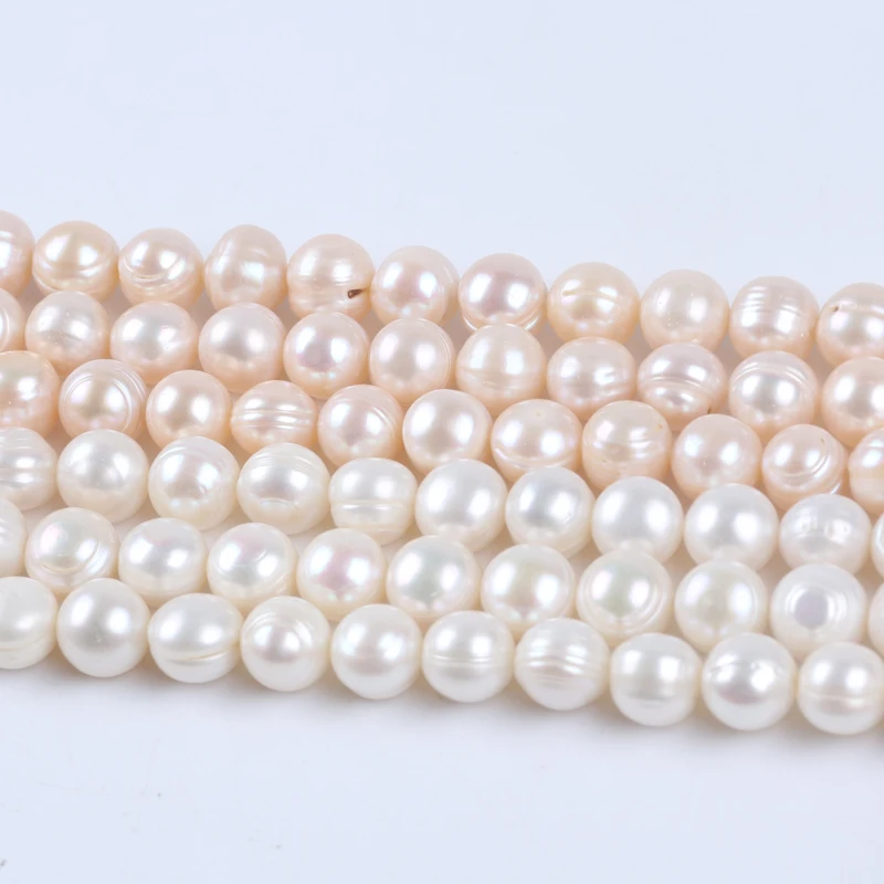 

12-13mm B Natural white pink Loose Real Freshwater Potato Pearl Beads for jewelry making