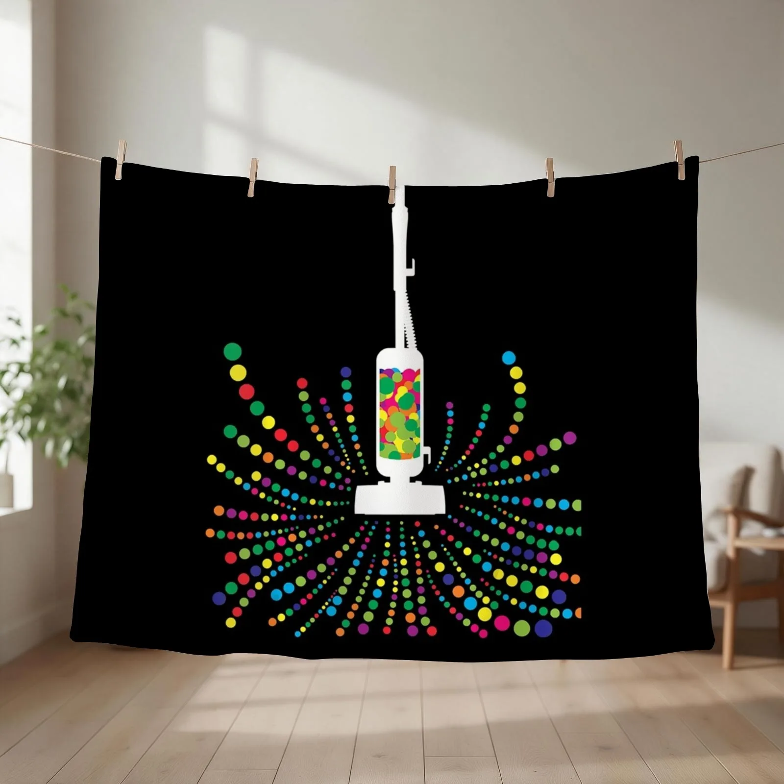 Vacuum Cleanup Classic . Throw Blanket couch cozy soft plush fuzzy picnic outdoor blanket