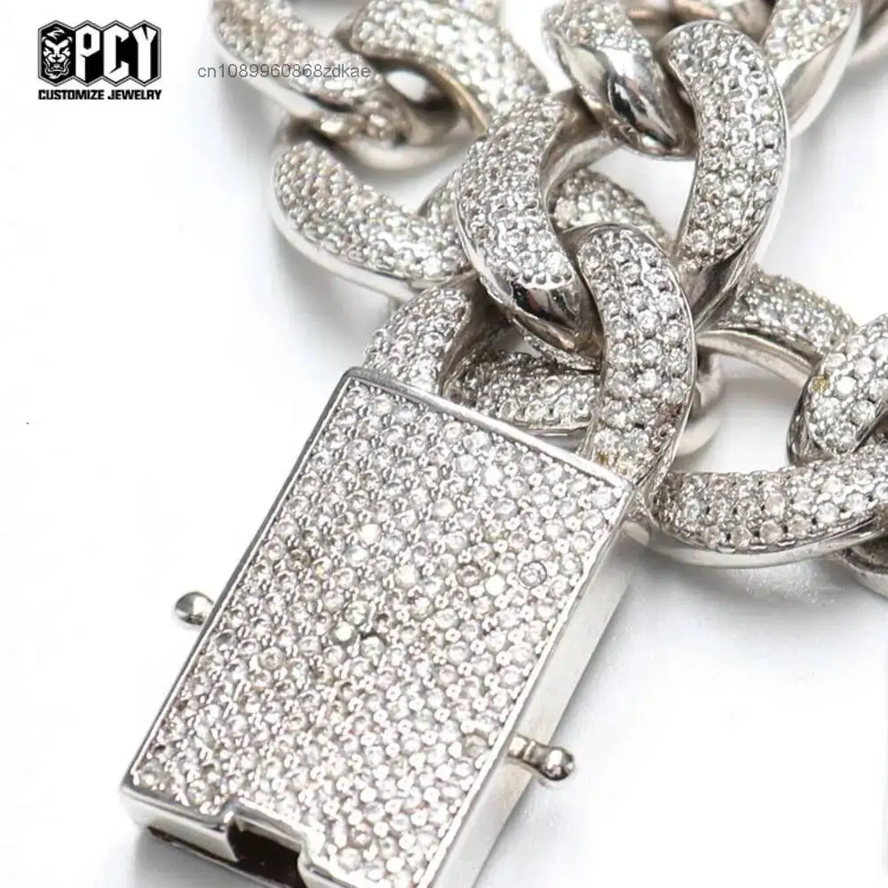 Luxury Custom Jewelry Small Diamond Stainless Steel Necklace Circle Choker Tennis Chain Necklace.