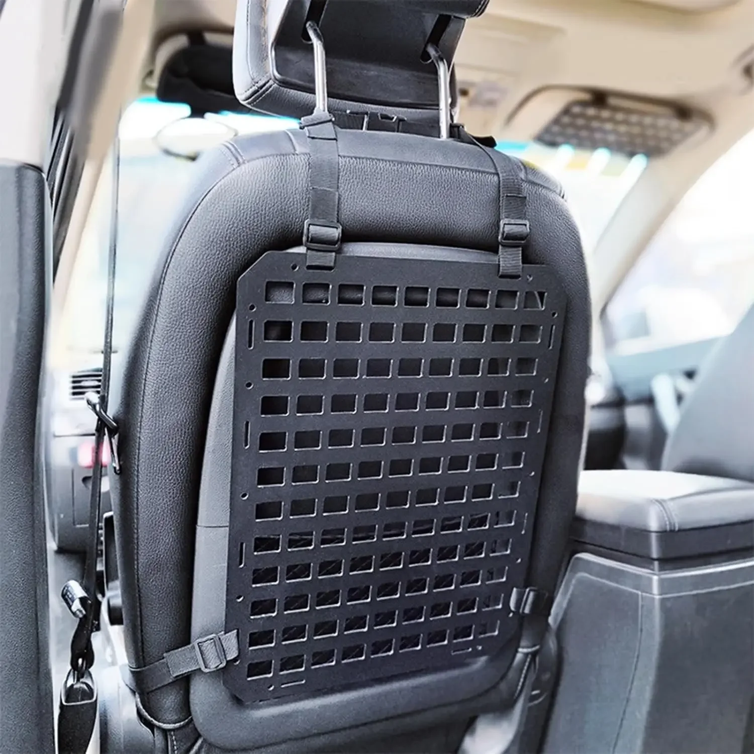 Auto Sitz Zurück Taktische Molle Panel Multifunktionale Einstellbare Sitz Mesh Lagerung Organizer Taktische Fahrzeug Lagerung Hängen Platte – Detail 8