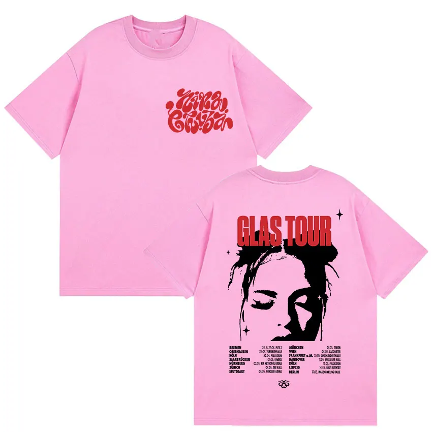 المغني نينا تشوبا جولة 2025 ميرش تي شيرت الرجال النساء ريترو عالية الجودة موضة تي شيرت عادية المتضخم القطن تيز الشارع الشهير #3