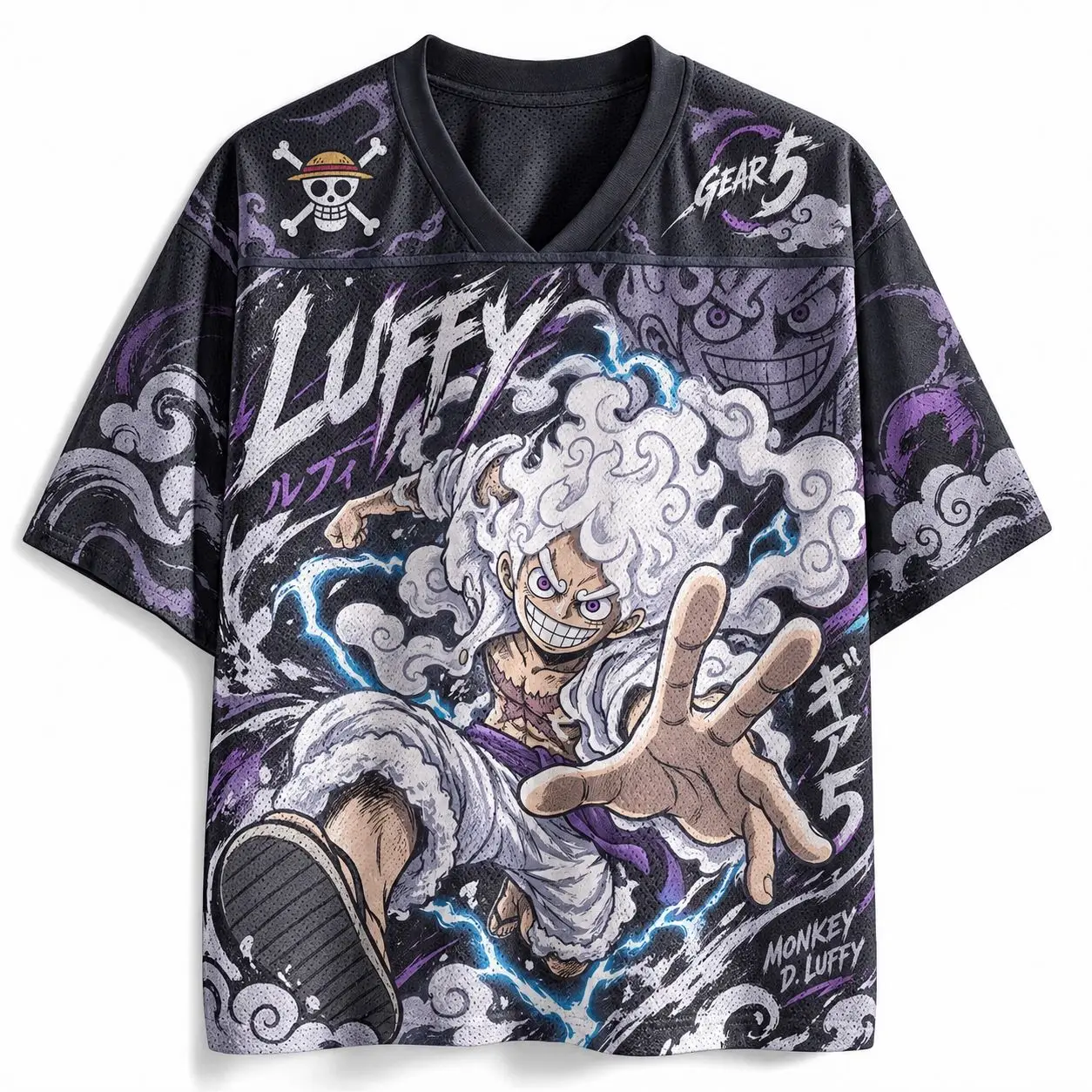 One Piece Empress Hancock Mesh Shirt Men's and Women's T-shirt Q Edition Style Retro Anime Street Dress Loose Cosplay