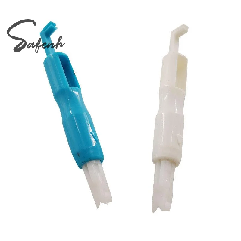 Sewing Needle Inserter Automatic Needle Threader Bodkin Threading Tool For Sewing Machine Holds Firmly Blue White