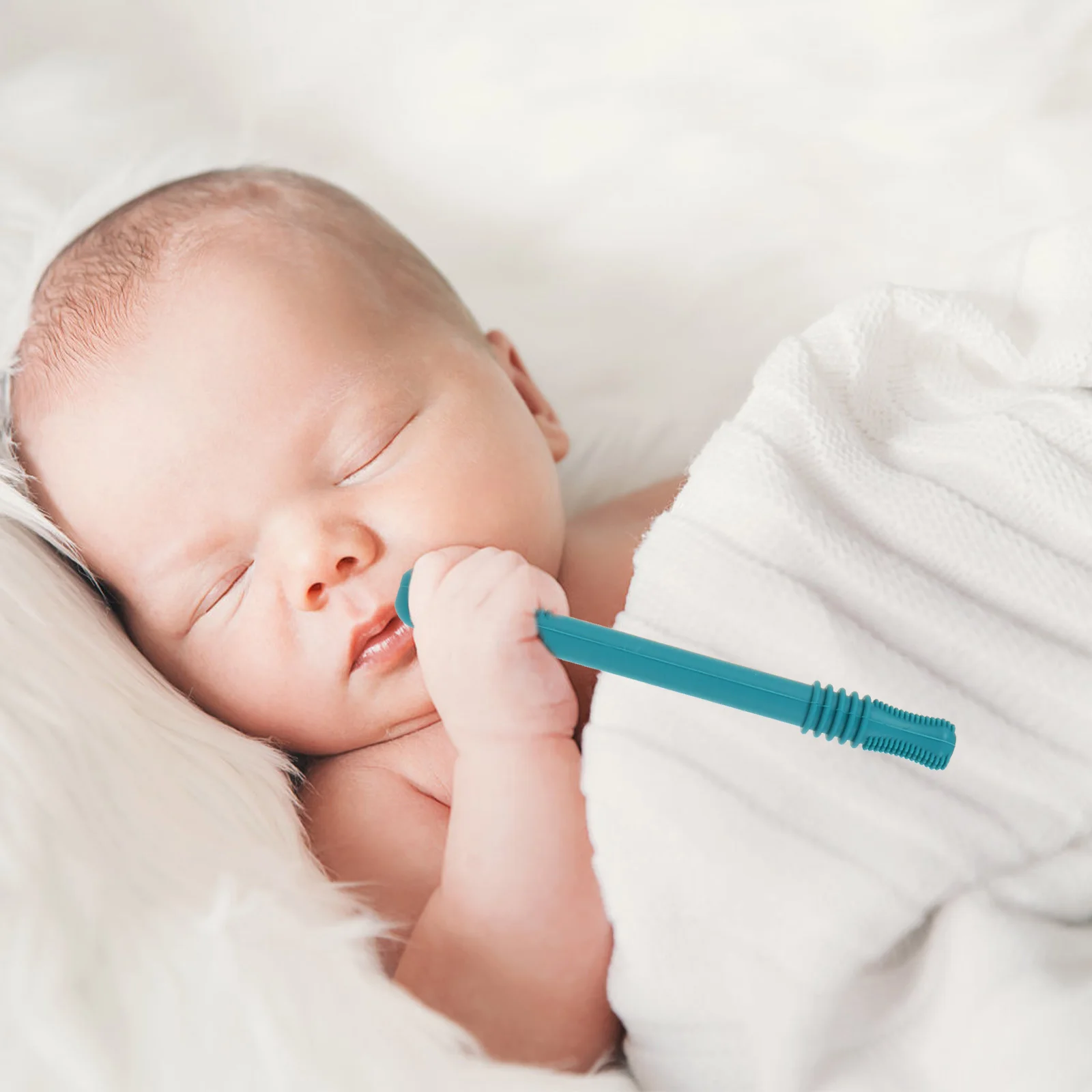 

1 set Baby Silicone Teether Set Hollow Design Teething Relief Molar Training Chewing Soothes Gums Infant Supplies