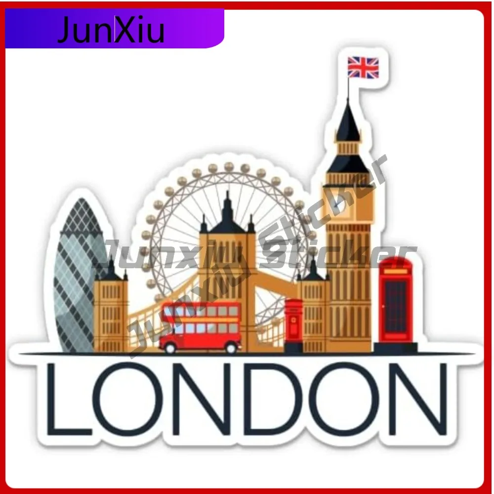 

London for Water Bottle Unique Car Walls Camper Van Bumper Waterproof Vinyl Boat Gift Trendy Cool Trendy Vintage Vintage Funny
