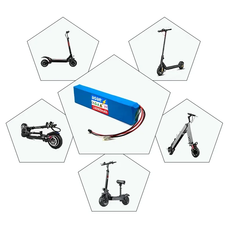 36V 100000mAh 18650 Rechargeable Lithium Battery Pack 10S3P Power Modified Bicycle Scooter Electric Vehicle with BMS+charger