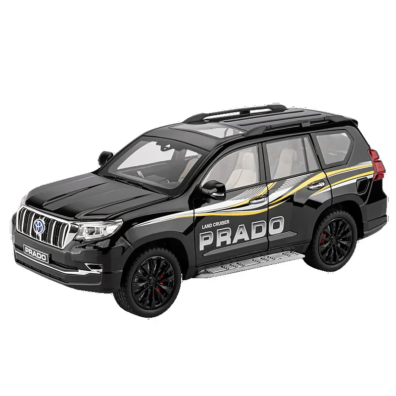 Toyota prado suv liga modelo de carro ornamento brinquedos diecast brinquedo genuíno lisence simulação 1/18 veículo menino homem presente aniversário voiture