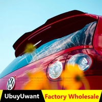 For VW Golf 5 MK5 R32 GTI R Hatchback Spoiler High Quality ABS Plastic Car Tail Wing Decoration Rear Roof Lip Spoiler Universal