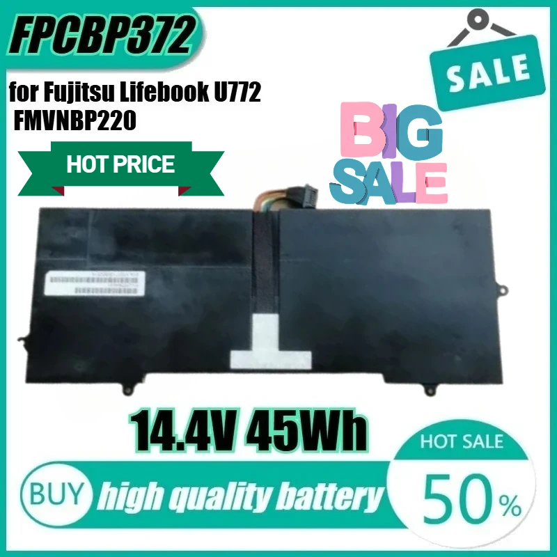 

New FPCBP372 14.4V 45Wh High Quality Laptop Battery for Fujitsu Lifebook U772 FMVNBP220 FPB0281