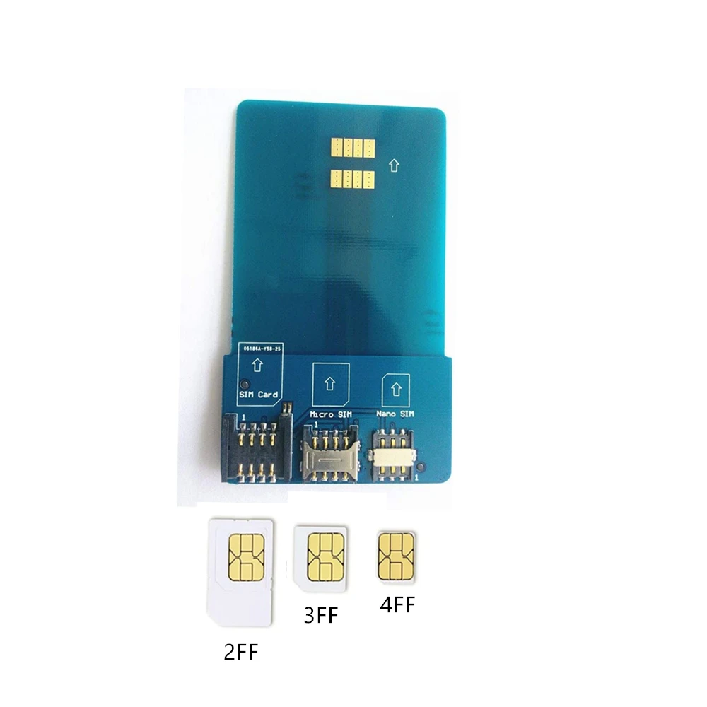 محول بطاقة SIM 4 في 1 إلى تمديد بطاقة IC للبطاقة الذكية لبطاقة SIM الصغيرة القياسية ومجموعة محول بطاقة نانو سيم