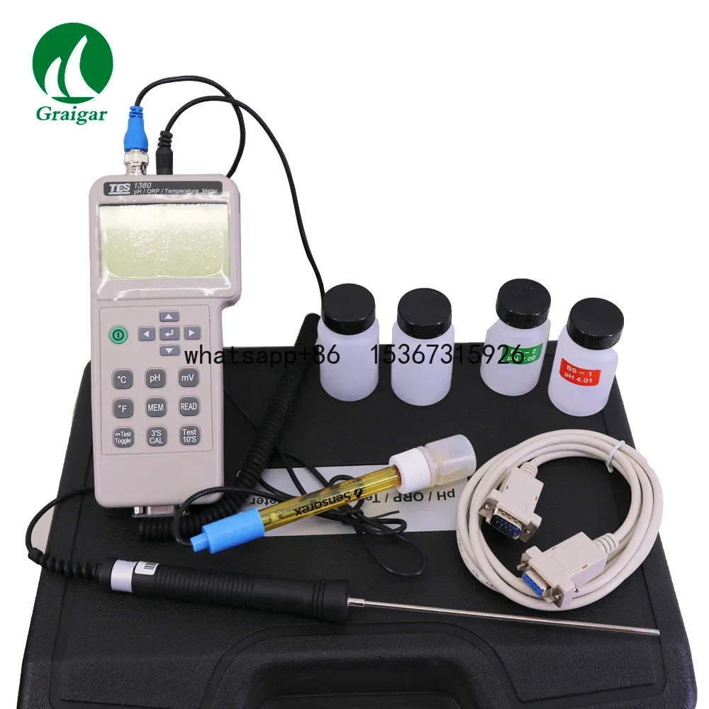 TES-1380K Multifunctional PH/ORP/Temperature Meter Water Quality Meter Oxidation Reduction Potential Tester TES-1380