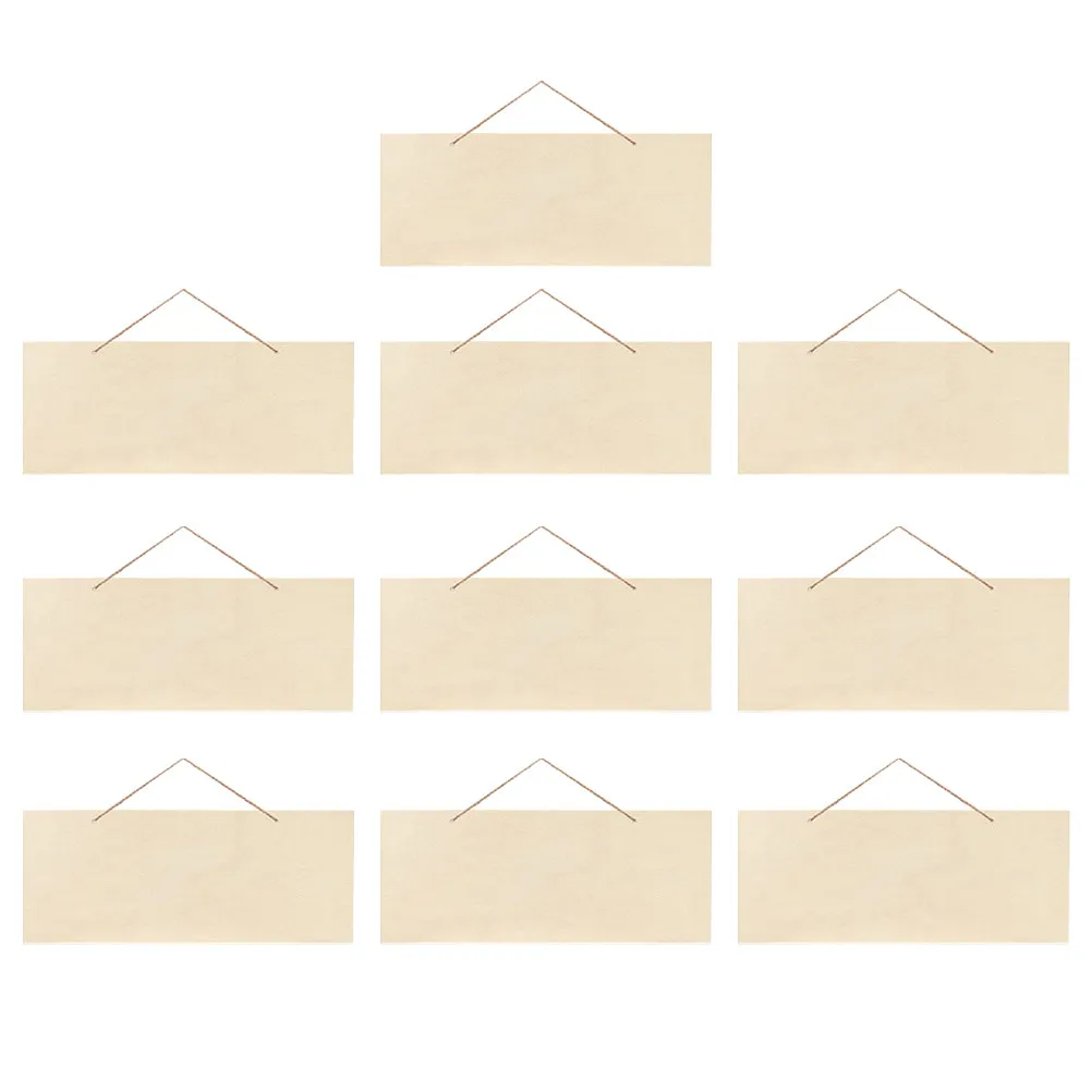 10Pcs Unfinished Hanging Wood Sign Blank Wood Plaque Smooth Surface for DIY Painting Woodcraft Baby Shower Gift