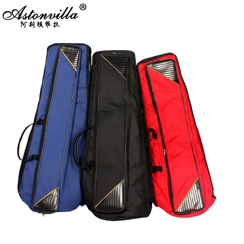 Portable Trombone Bag Water-resistant Three Colors Bags with Oxford Cloth Shoulder Brass Musical Instrument Case Parts