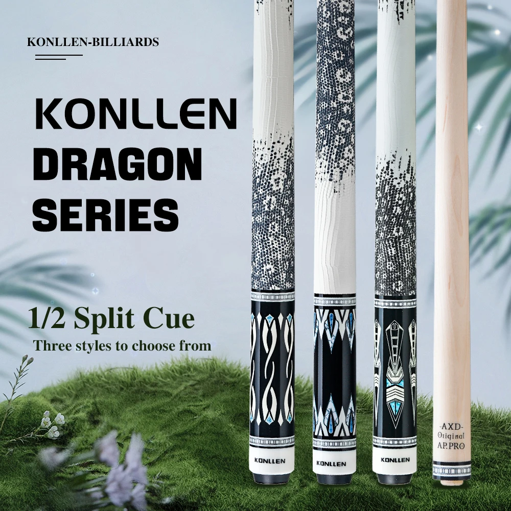

Кий KONLLEN Wild Dragon с кленовым стержнем, комплект штифтов 8x8 и кожаной ручкой для бильярдного кия