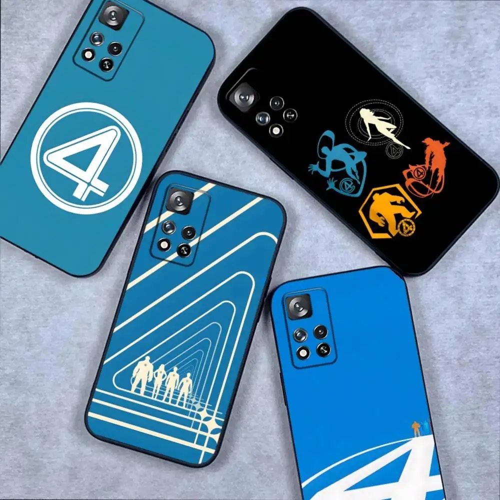 

F-FANTASTIC-FOUR-4 Phone Case For Samsung S 25,24,23,22,30,21,10,9,Ultra,Plus,Lite,FE,4,5G Black Soft Case