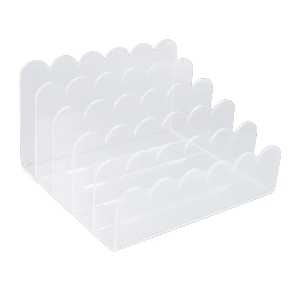 Premium Transparent Mail Organizer Acrylic 17.4 x 16.6 x 10.4cm File Holder Letter Sorter For Home