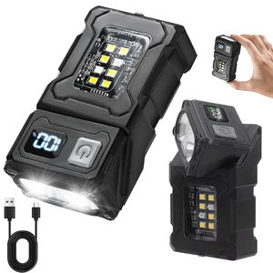 Mini portátil LED COB Linterna Rotación Tuerca magnética Batería incorporada USB USB Recargable Camping Linterna de emergencia de emergencia 10 mejores ventas MSA Casco - №10