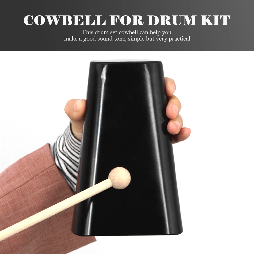 

1PC Cowbell Drum Percussion Instrument Sturdy Rust Proof Professional Percussion Instrument Accessory Beginner Black