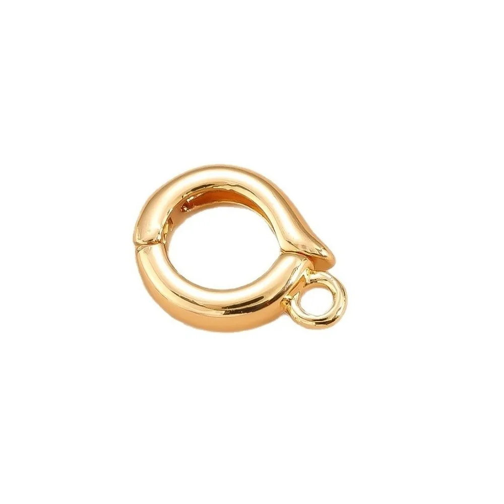 5pcs/set Creative Brass Bail Clasp Connector Round Shape Multi-Functional Enhancer Bail Pendant Pendant Hook Clasp Key Ring
