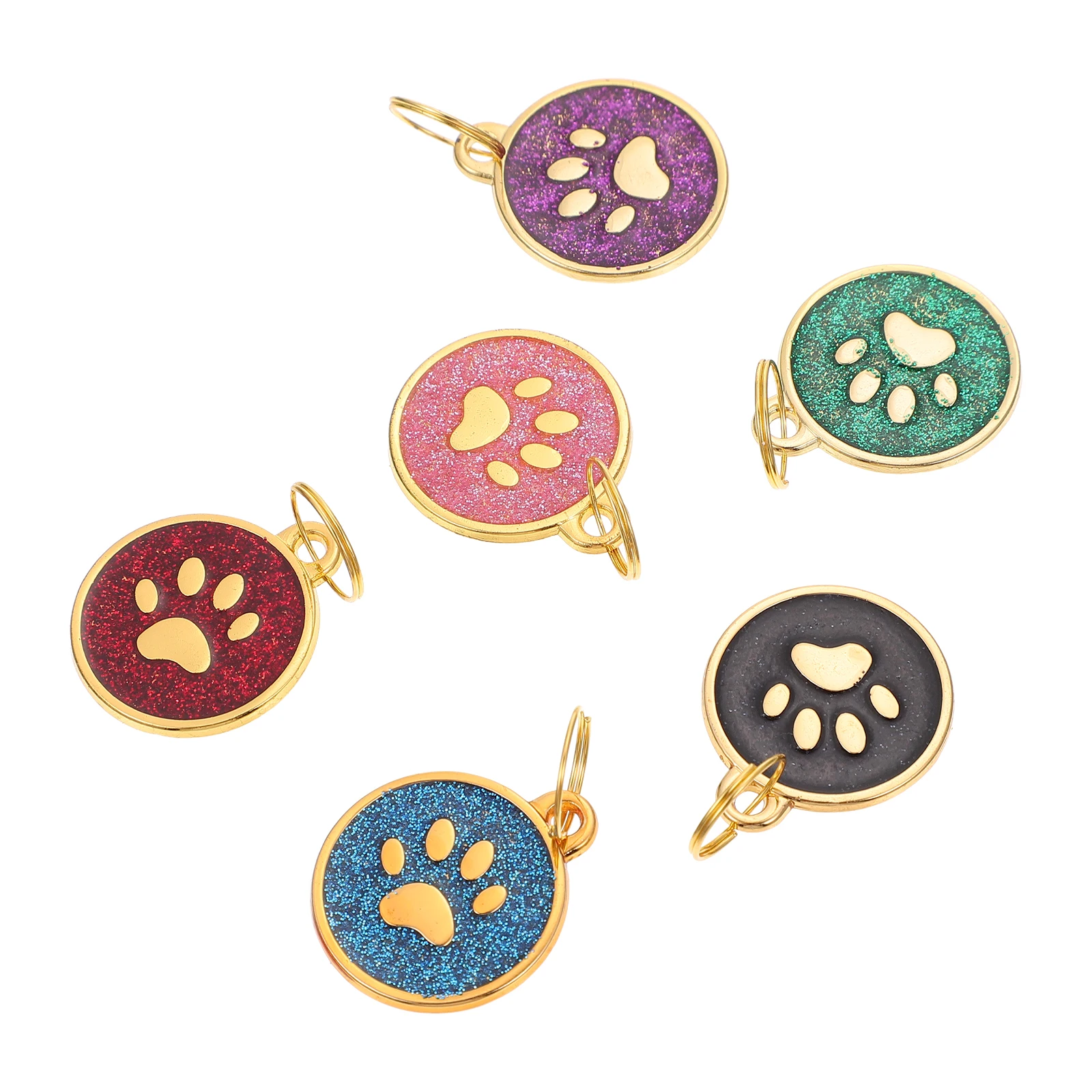 

6 Pcs Pet ID Tags Zinc Alloy Anti Lost Lightweight Durable Dog Address Tags Hanging Labels Metal Boards Pet Supplies Cat Collar