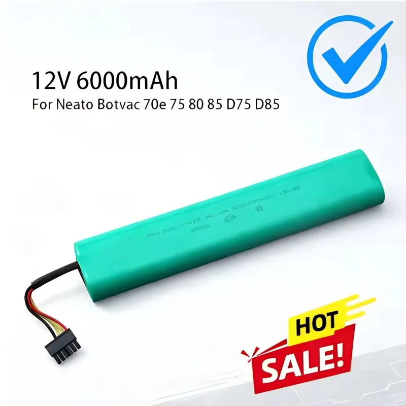 12800mAh Battery For Neato Botvac 70e 75 D75 80 85 D85 Vacuum Cleaners Rechargeable Batteries 12V Ni-MH Battery 6000mAh