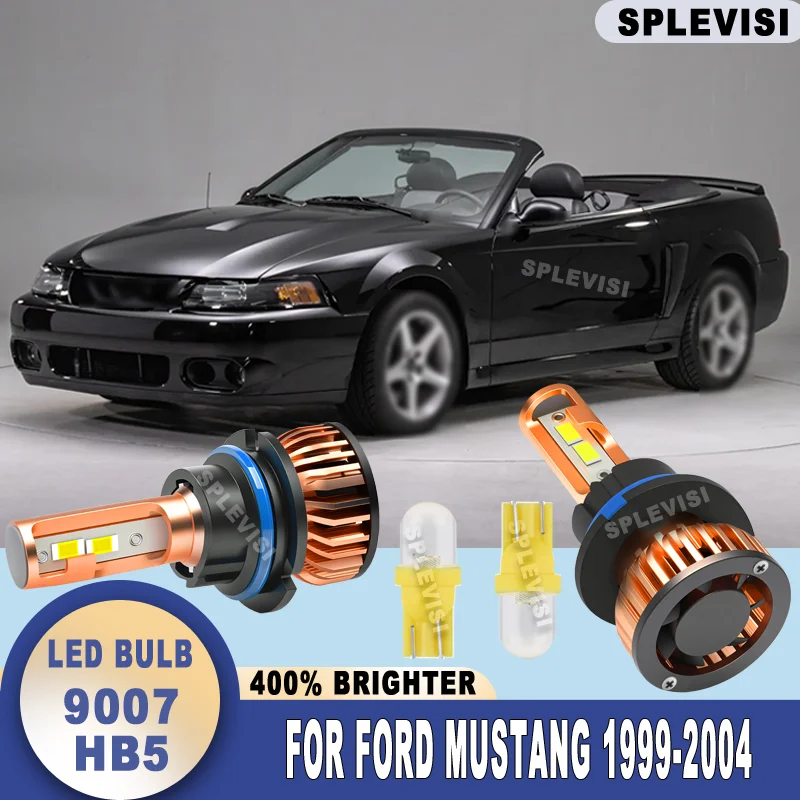 

50000hrs 30000LM/Pair Ensures Longevity & Consistent Performance LED HEADLIGHT For Ford Mustang 1999 2000 2001 2002 2003 2004