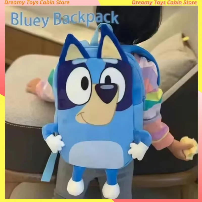 Hot Bluey Bingo Children Schoolbag Cartoon Bluey Family Backpack Picnic And Travel Photo Snack Bag Cute Children Birthday Gifts