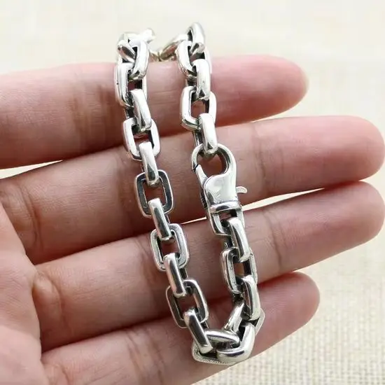 

Новый браслет из стерлингового серебра S925, мужская мода, европейские ювелирные изделия в стиле панк, простые и крутые тайские серебряные аксессуары для браслетов для женщин