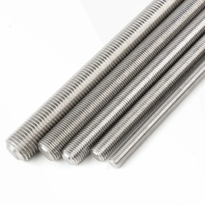Acciaio inossidabile 304 Filettatura completa Filettatura fine Aste Viti Asta Filettatura completamente metrica Aste Vite barra albero M6 ~ M20 L = 250 m