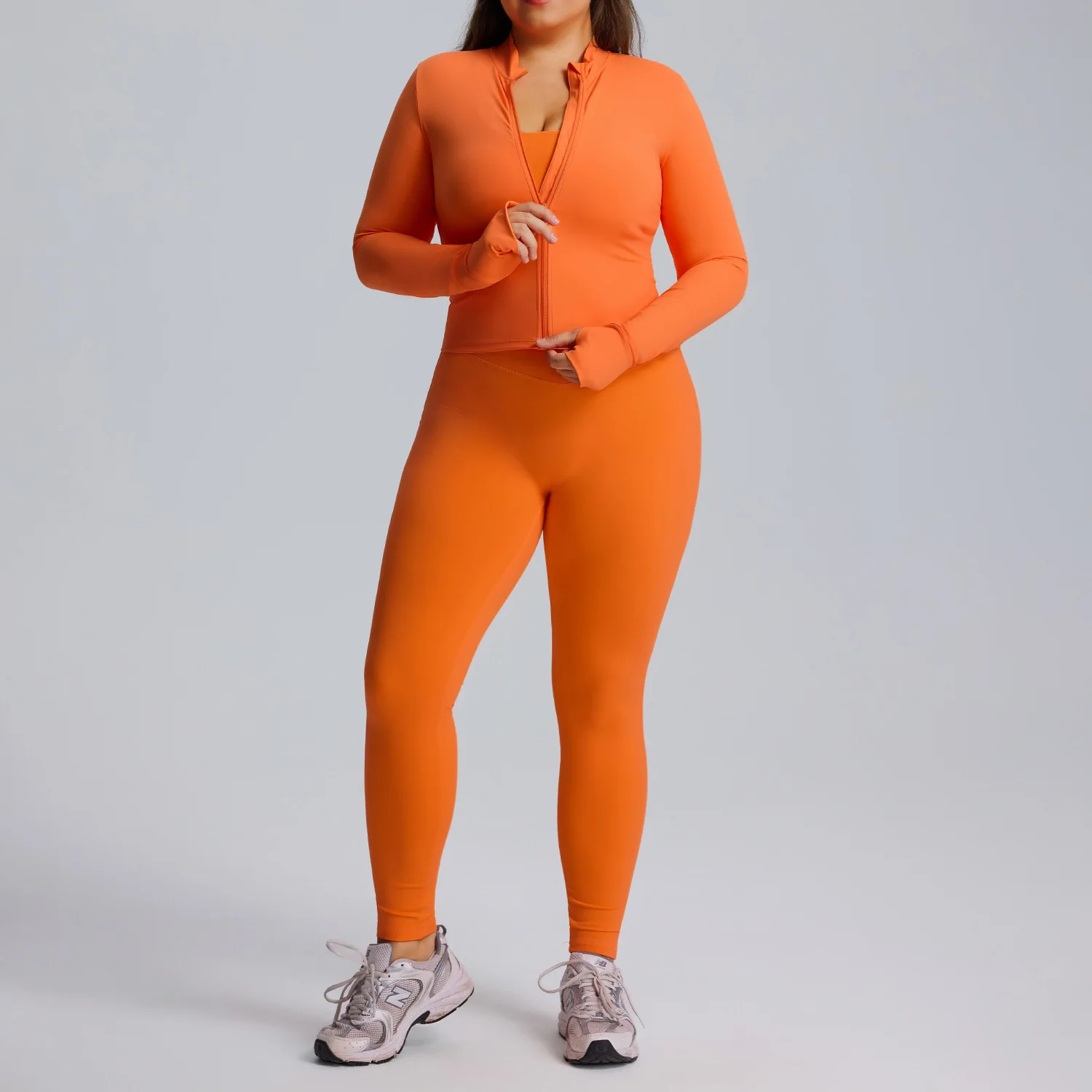 Long Sleeved Yoga Suit Set Women's High Stretch Sportswear Three Piece Set Autumn Outdoor Running Suit