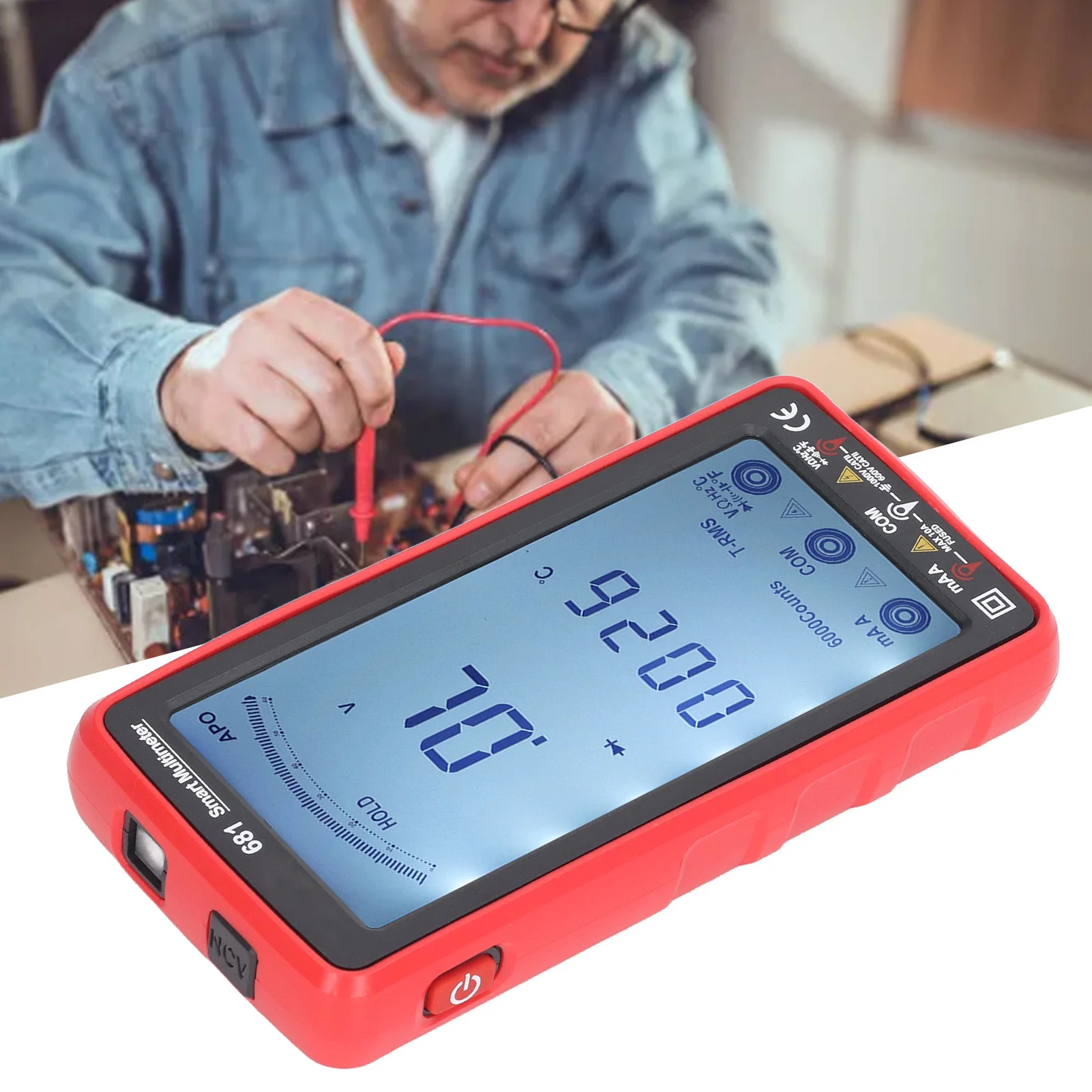 Full Screen Multimeter NCV Non Contact Multimeter Anti Burning Automatic LCD Full Screen Intelligent Multimeter Volt Amp Meter
