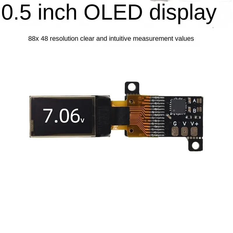 [HOT!A34R】 DC 0-30V Mini Ultra-Thin Digital Voltmeter 0.5-Inch OLED Display 2/3 Wire Voltage Meter Measurement 5Hz/10Hz Adjustab