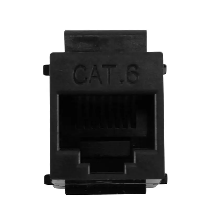 DT39 50Pcs RJ45 for Keystone Jack Cat6 Coupler, Ethernet Network LAN Extension Adapter Female to Female, Black