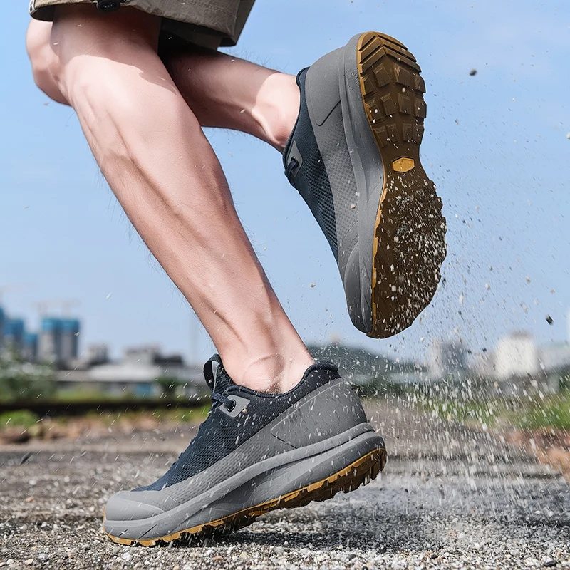 Дышащая мужская треккинговая спортивная обувь для альпинизма, синие мужские кроссовки для походов, прогулок, профессиональная обувь для скалолазания