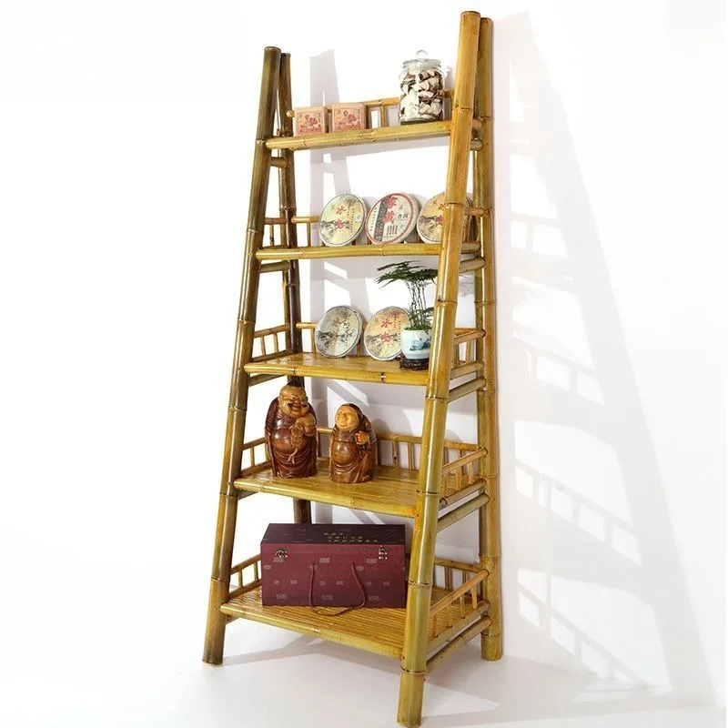 الرجعية Bogu رف السوبر ماركت الصيني متعدد الطبقات سوق السلع القديمة عرض الرف الشاي