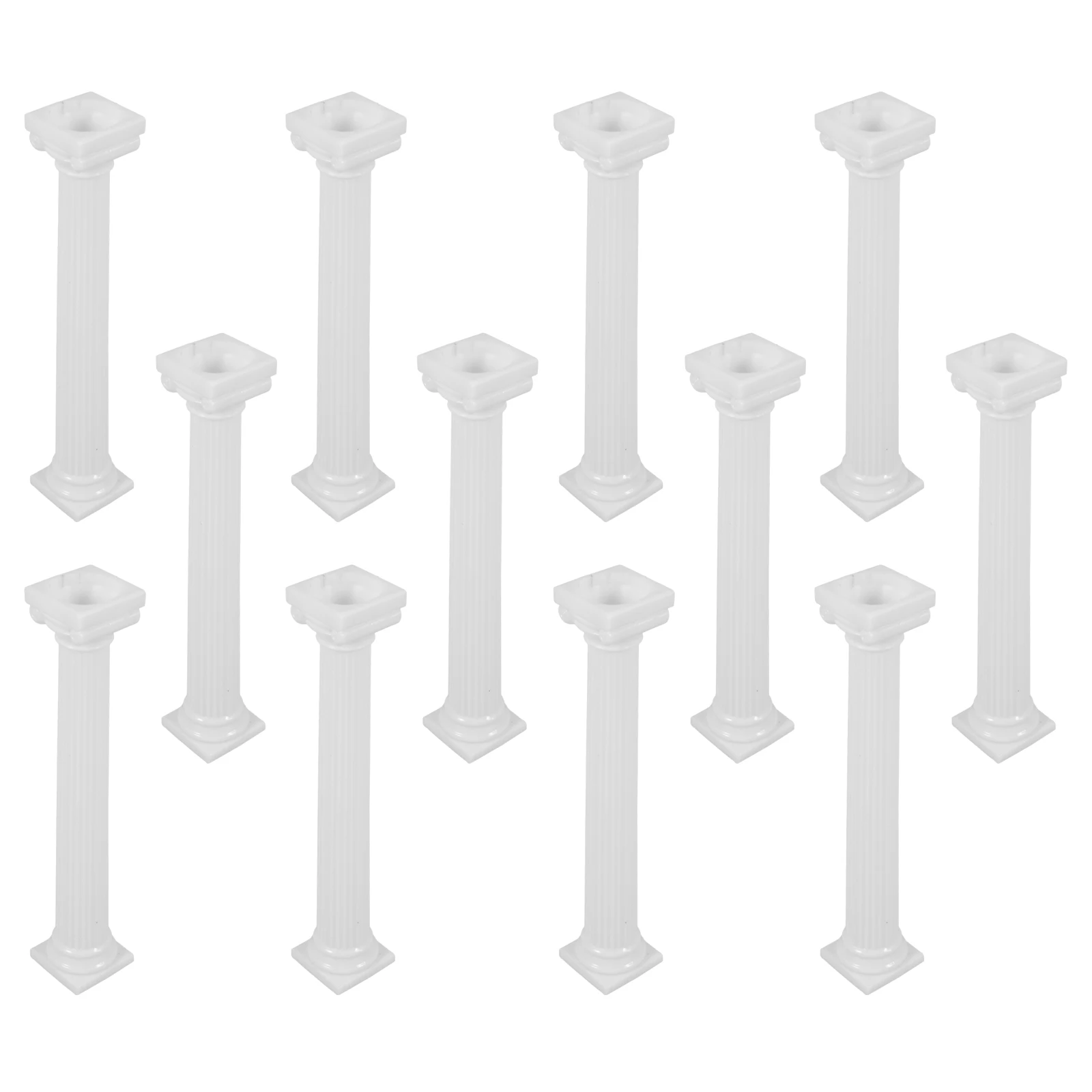 

12 Pcs Roman Column Cake Support Sturdy Vintage Design Tier Display Stand Wedding Plastic Pillars Reusable Decorative Cake