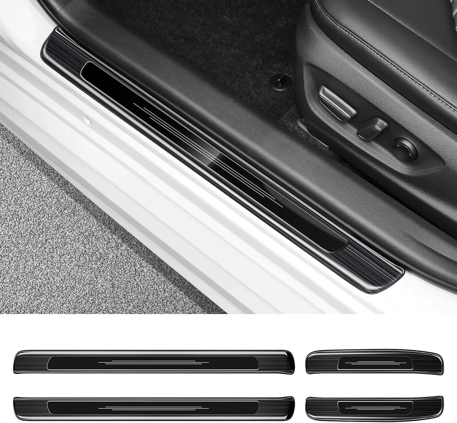 

Protector for Toyota Camry 2025-2018 (Include Hybrid) Accessories Stainless Steel Front and Rear Door Car Pedal Kick Protection