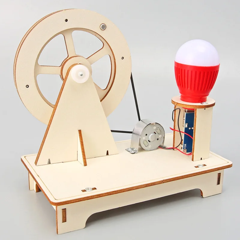 Student Science Experiment DIY Kit Hand Cranked Generator Toys Creative Technology Crafts Physics Teaching Aids Kids Gifts