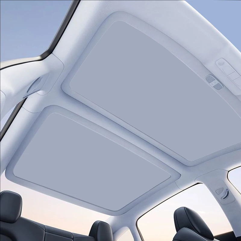 

Для Tesla Model 3, теплоизоляционный солнцезащитный крем, ткань прокрутки, кнопка голосового управления, солнцезащитный козырек для автомобиля, экологически чистая защита