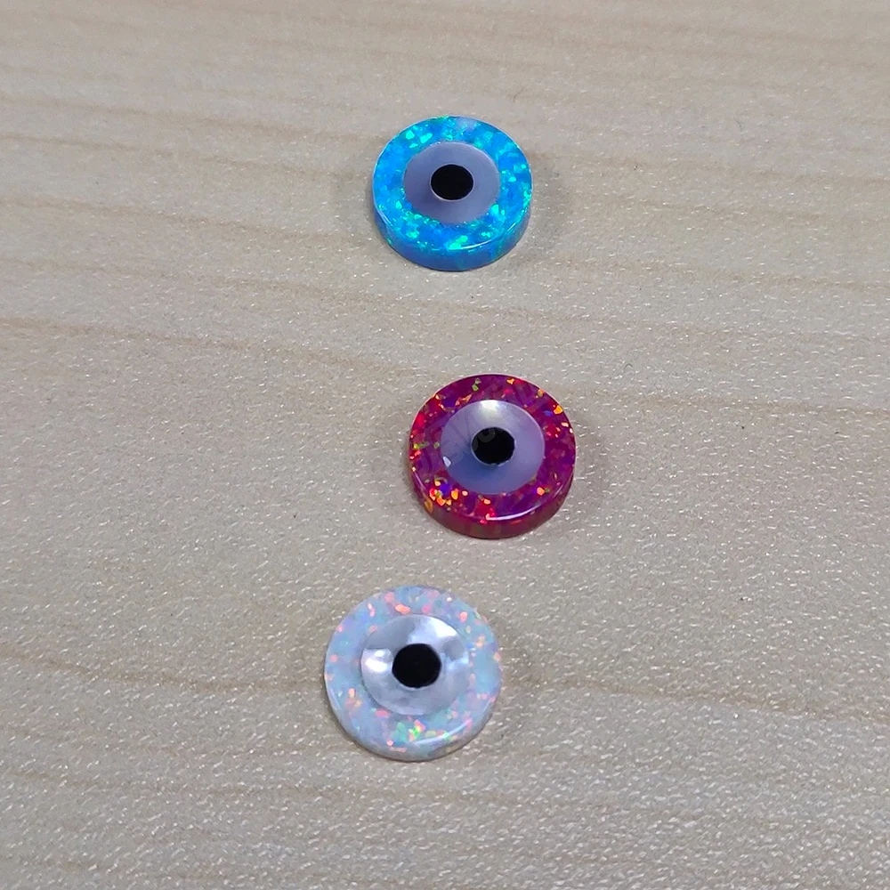 

1 Piece for Each Color, Turkish Evil Eye Round Opal Beads For Jewelry Making