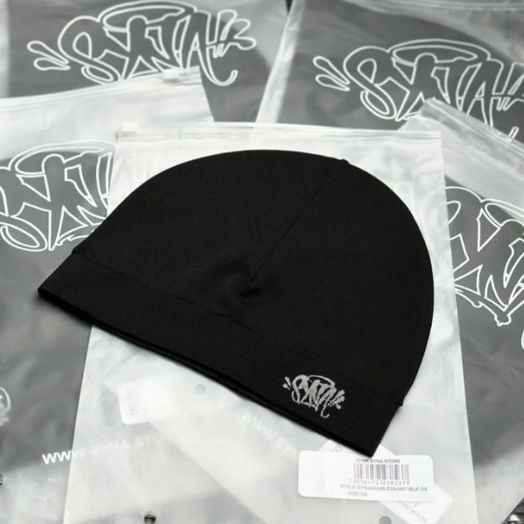 Boné Syna Skull Beanie, Máscara Centralcee, Chapéu de malha, Y2K Fashion Item, 2024