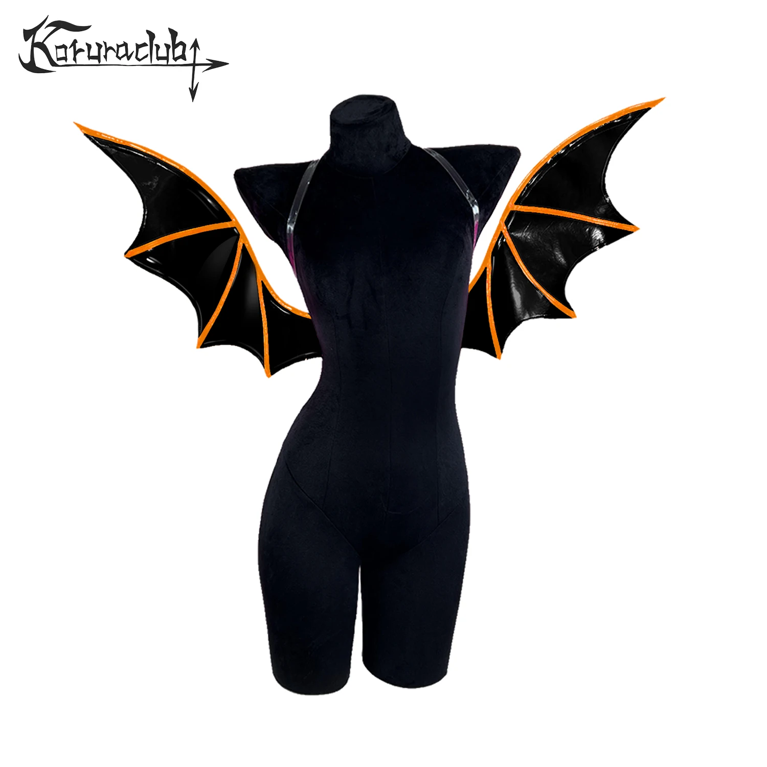 KORURACLUB HALLOWEEN VAMPIRES BAT WINGS COSPLAY COSTUMES DEVIL WING PU LEATHER