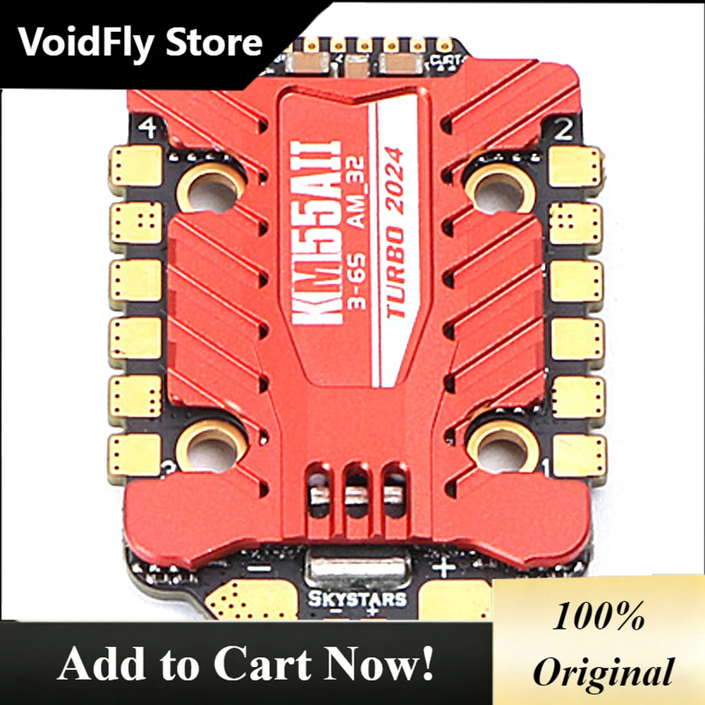 VoidFly Skystars KM55A V2 4IN1 ESC 3-6S Lipo AM32 DShot600 20*20mm M3 Mounting holes for Rc Multirotor FPV Racing Drone