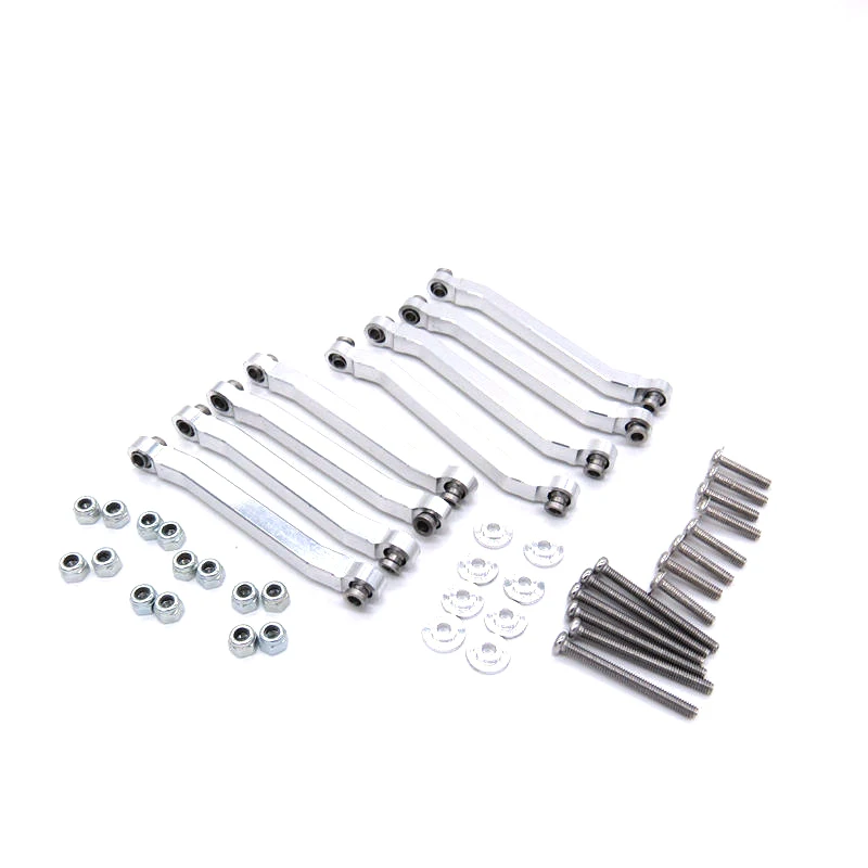 【CYBER MONDAY】Metal Chassis Pull Rods Drag Link Suspension for MN D90 D91 D96 D99 D99S MN90 MN99S 1/12 RC Car Upgrade Parts,Silv