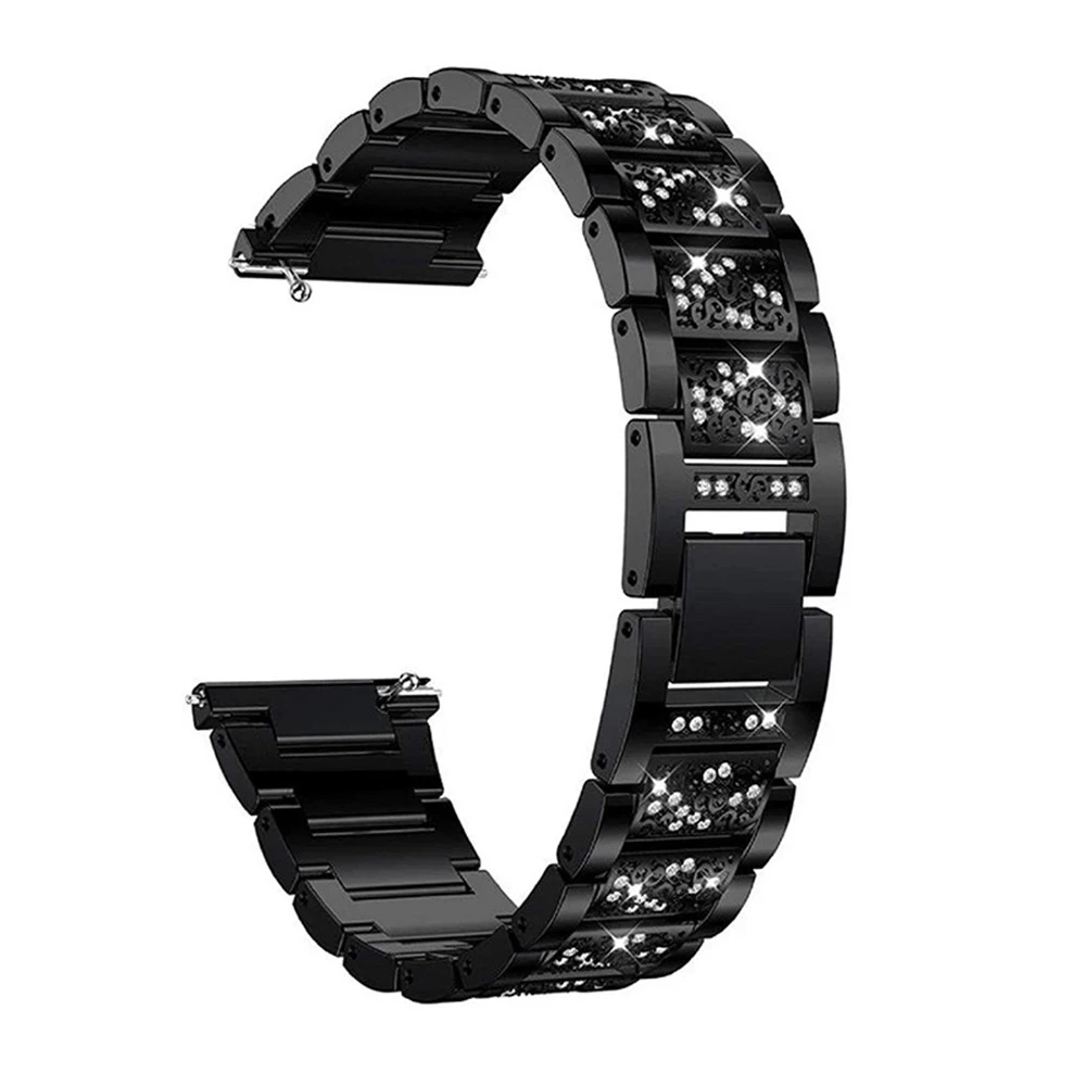 Braccialetto da 20mm 22mm per Samsung Galaxy Watch 6/5/4/Classic/Active 2 42mm 46mm 40mm 44mm cinturino in metallo con diamanti per huawei gt 2-2e-3