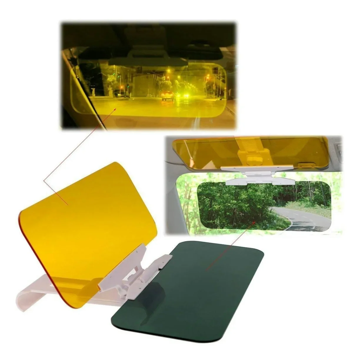 Durable ABS Fit Car Sun Visor - Anti-Glare & High Beam Protection, Day/Night Dual Use,  Retractable Adjustment , supplies