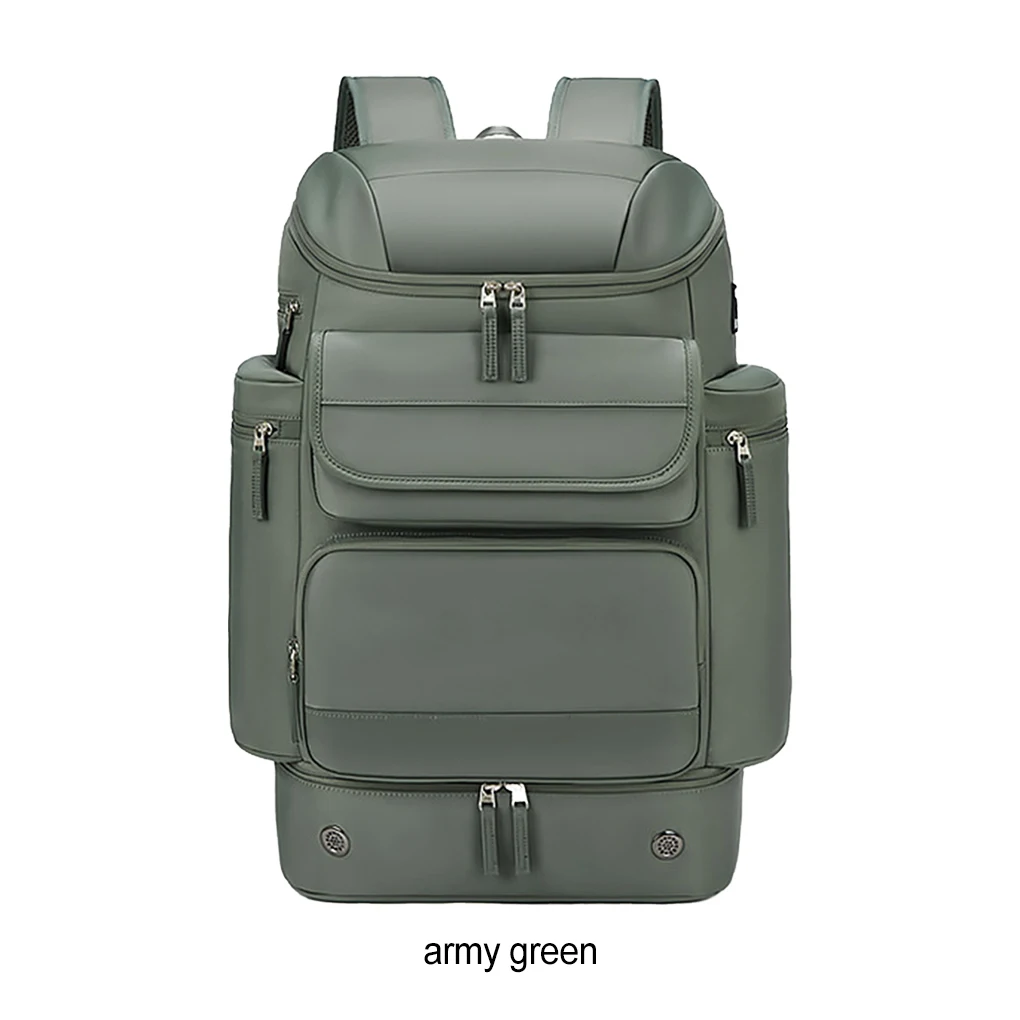 حقيبة ظهر للأعمال مع مستودع أحذية فردي، حقيبة ظهر ترفيهية خارجية متعددة الوظائف باللون الأخضر الداكن #2