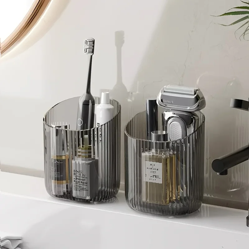 1pc Wand-Montiert Organizer Tasse Multi-Funktionale Bad Küche Lagerung Zahnbürste Halter Platzsparende Bad Zubehör – Detail 4