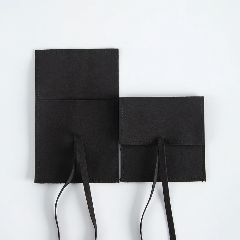 10Pcs Elegant Drawstring Microfiber Envelope Jewelry Storage Pouches