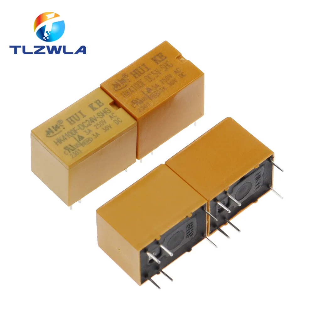 5PCS Signal Relay HK4100F-DC12V-SHG HK4100F-DC5V-SHG 6pin 3A 3V / 5V / 9V / 12V / 24V HK4100F-DC24V-SHG HK4100F-DC3V-SHG